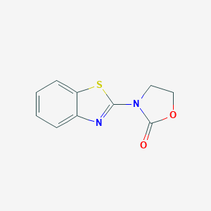 molecular formula C10H8N2O2S B063884 3-(Benzo[d]thiazol-2-yl)oxazolidin-2-one CAS No. 187653-50-5