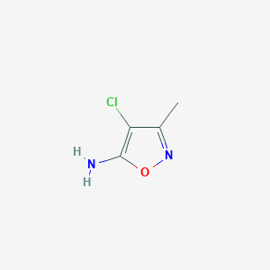 molecular formula C4H5ClN2O B063887 4-Chloro-3-methylisoxazol-5-amine CAS No. 166964-09-6