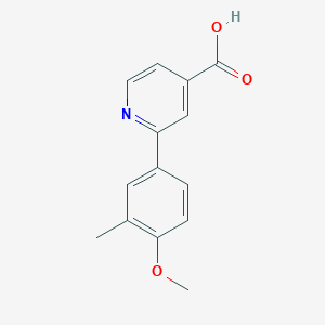 B6389061 2-(4-Methoxy-3-methylphenyl)Isonicotinic acid, 95% CAS No. 1255638-07-3