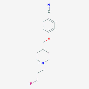 molecular formula C16H21FN2O B063896 1-(3-Fluoropropyl)-4-(4-cyanophenoxymethyl)piperidine CAS No. 180847-28-3