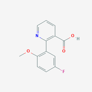 B6389752 2-(5-Fluoro-2-methoxyphenyl)nicotinic acid, 95% CAS No. 1255636-28-2