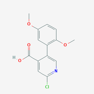 molecular formula C14H12ClNO4 B6391333 MFCD18085686 CAS No. 1258625-20-5