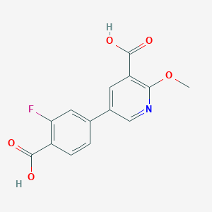 molecular formula C14H10FNO5 B6391642 MFCD18317913 CAS No. 1261925-14-7