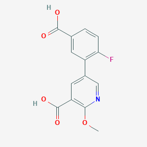 molecular formula C14H10FNO5 B6391703 MFCD18317928 CAS No. 1262000-84-9
