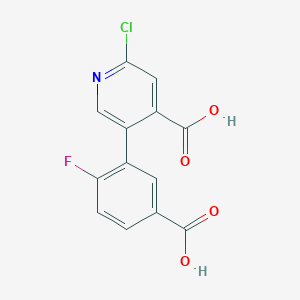 molecular formula C13H7ClFNO4 B6391734 MFCD18317930 CAS No. 1261926-45-7
