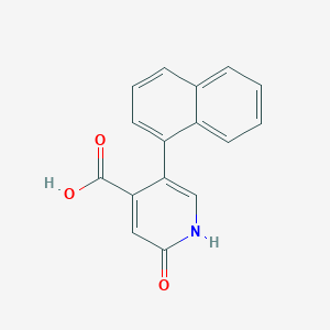 molecular formula C16H11NO3 B6391744 2-Hydroxy-5-(naphthalen-1-yl)isonicotinic acid CAS No. 1261907-05-4