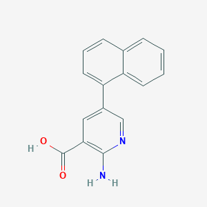 molecular formula C16H12N2O2 B6391788 2-Amino-5-(naphthalen-1-yl)nicotinic acid CAS No. 1261905-31-0