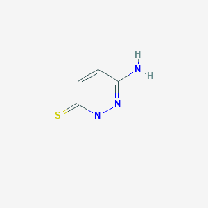 molecular formula C5H7N3S B063921 6-amino-2-methylpyridazine-3(2H)-thione CAS No. 170149-21-0