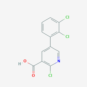 molecular formula C12H6Cl3NO2 B6392271 2-Chloro-5-(2,3-dichlorophenyl)nicotinic acid CAS No. 1262001-31-9