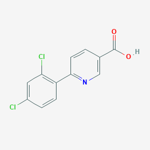 molecular formula C12H7Cl2NO2 B6392284 6-(2,4-Dichlorophenyl)pyridine-3-carboxylic acid CAS No. 1261933-92-9