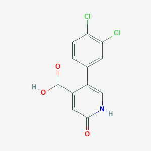 molecular formula C12H7Cl2NO3 B6392451 5-(3,4-Dichlorophenyl)-2-hydroxyisonicotinic acid CAS No. 1261891-67-1