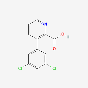 molecular formula C12H7Cl2NO2 B6392461 3-(3,5-Dichlorophenyl)picolinic acid CAS No. 1261929-23-0