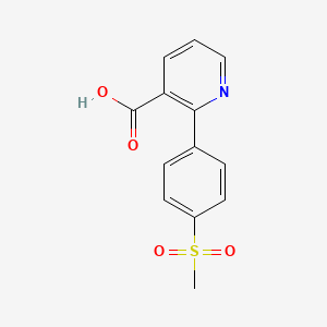 molecular formula C13H11NO4S B6393311 2-(4-Methylsulfonylphenyl)nicotinic acid CAS No. 1258615-81-4