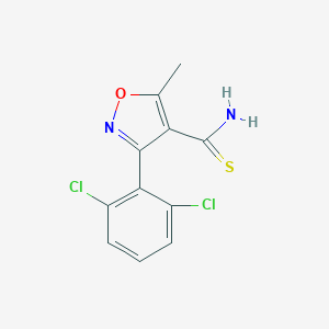 molecular formula C11H8Cl2N2OS B063939 3-(2,6-Dichlorophenyl)-5-methylisoxazole-4-carbothioamide CAS No. 175204-43-0