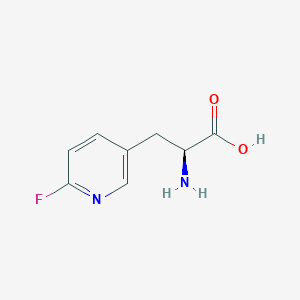 molecular formula C8H9FN2O2 B063950 (2S)-2-氨基-3-(6-氟吡啶-3-基)丙酸 CAS No. 169555-93-5
