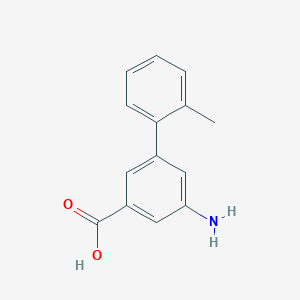 molecular formula C14H13NO2 B6395870 3-Amino-5-(2-methylphenyl)benzoic acid CAS No. 1261978-56-6