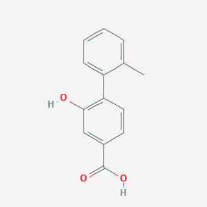 molecular formula C14H12O3 B6395877 3-Hydroxy-4-(2-methylphenyl)benzoic acid CAS No. 167627-22-7