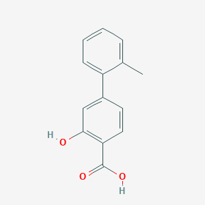 molecular formula C14H12O3 B6395887 2-Hydroxy-4-(2-methylphenyl)benzoic acid CAS No. 1261937-59-0