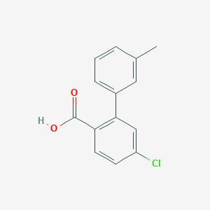 molecular formula C14H11ClO2 B6395976 4-Chloro-2-(3-methylphenyl)benzoic acid CAS No. 1261978-69-1