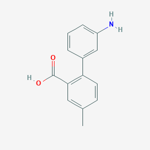 molecular formula C14H13NO2 B6396029 2-(3-Aminophenyl)-5-methylbenzoic acid CAS No. 1261943-31-0