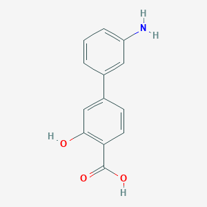 molecular formula C13H11NO3 B6396048 4-(3-Aminophenyl)-2-hydroxybenzoic acid CAS No. 1261909-12-9