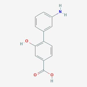 molecular formula C13H11NO3 B6396054 4-(3-Aminophenyl)-3-hydroxybenzoic acid CAS No. 1261943-42-3