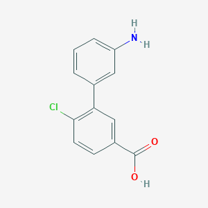 molecular formula C13H10ClNO2 B6396144 3-(3-Aminophenyl)-4-chlorobenzoic acid CAS No. 1261943-55-8
