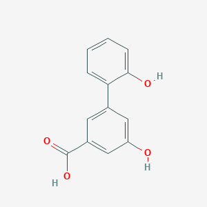 molecular formula C13H10O4 B6396208 3-(2-Hydroxyphenyl)-5-hydroxybenzoic acid CAS No. 1258635-22-1