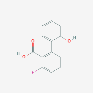 molecular formula C13H9FO3 B6396233 6-Fluoro-2-(2-hydroxyphenyl)benzoic acid CAS No. 1261953-78-9