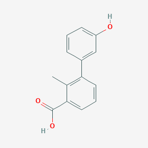 molecular formula C14H12O3 B6396312 3-(3-Hydroxyphenyl)-2-methylbenzoic acid CAS No. 1261900-91-7
