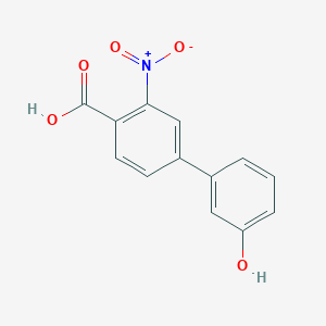 molecular formula C13H9NO5 B6396372 4-(3-Hydroxyphenyl)-2-nitrobenzoic acid CAS No. 1261914-83-3