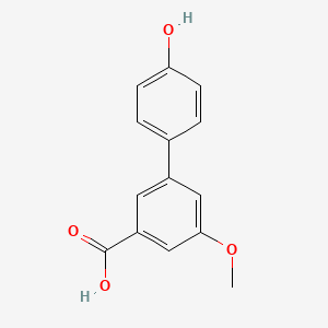molecular formula C14H12O4 B6396444 3-(4-Hydroxyphenyl)-5-methoxybenzoic acid CAS No. 1261892-56-1
