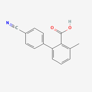 molecular formula C15H11NO2 B6396593 2-(4-Cyanophenyl)-6-methylbenzoic acid CAS No. 1261892-60-7