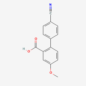 molecular formula C15H11NO3 B6396644 2-(4-Cyanophenyl)-5-methoxybenzoic acid CAS No. 1261983-20-3