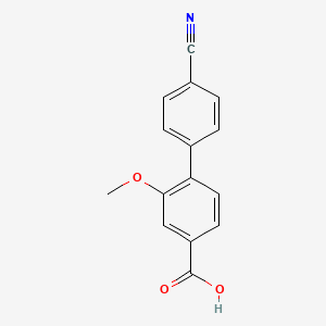 molecular formula C15H11NO3 B6396650 4-(4-Cyanophenyl)-3-methoxybenzoic acid CAS No. 1261954-17-9