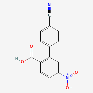 molecular formula C14H8N2O4 B6396679 2-(4-Cyanophenyl)-4-nitrobenzoic acid CAS No. 1261979-80-9