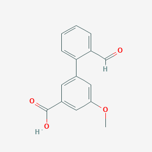 molecular formula C15H12O4 B6396786 3-(2-Formylphenyl)-5-methoxybenzoic acid CAS No. 1261921-18-9
