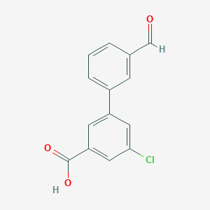 molecular formula C14H9ClO3 B6396938 5-Chloro-3-(3-formylphenyl)benzoic acid CAS No. 1261892-62-9
