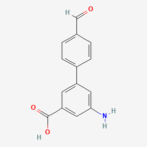 molecular formula C14H11NO3 B6396972 3-Amino-5-(4-formylphenyl)benzoic acid CAS No. 1261984-80-8