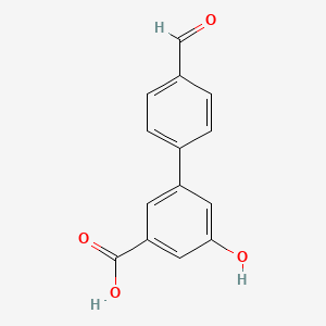 molecular formula C14H10O4 B6397010 3-(4-Formylphenyl)-5-hydroxybenzoic acid CAS No. 1261980-07-7