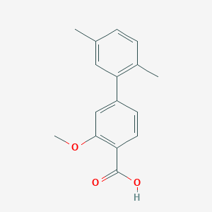 molecular formula C16H16O3 B6397197 4-(2,5-Dimethylphenyl)-2-methoxybenzoic acid CAS No. 1261932-23-3
