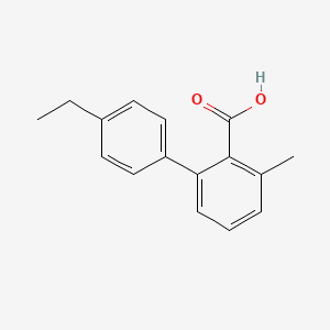 molecular formula C16H16O2 B6397265 2-(4-Ethylphenyl)-6-methylbenzoic acid CAS No. 1261947-14-1
