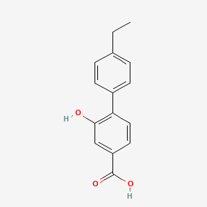molecular formula C15H14O3 B6397268 4-(4-Ethylphenyl)-3-hydroxybenzoic acid CAS No. 1261901-95-4