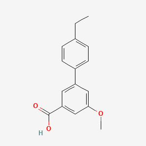 molecular formula C16H16O3 B6397278 3-(4-Ethylphenyl)-5-methoxybenzoic acid CAS No. 1261889-49-9