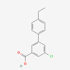 molecular formula C15H13ClO2 B6397284 5-Chloro-3-(4-ethylphenyl)benzoic acid CAS No. 1261922-28-4