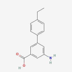molecular formula C15H15NO2 B6397305 3-Amino-5-(4-ethylphenyl)benzoic acid CAS No. 1261892-70-9