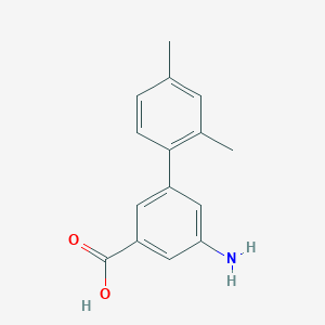 molecular formula C15H15NO2 B6397346 3-Amino-5-(2,4-dimethylphenyl)benzoic acid CAS No. 1261938-90-2