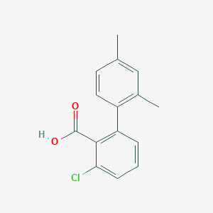 molecular formula C15H13ClO2 B6397397 6-Chloro-2-(2,4-dimethylphenyl)benzoic acid, 95% CAS No. 1261892-74-3