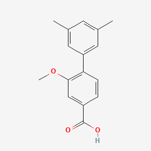 molecular formula C16H16O3 B6397427 4-(3,5-Dimethylphenyl)-3-methoxybenzoic acid CAS No. 1261985-64-1
