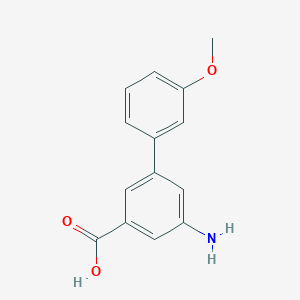 molecular formula C14H13NO3 B6397945 3-Amino-5-(3-methoxyphenyl)benzoic acid CAS No. 1261902-76-4